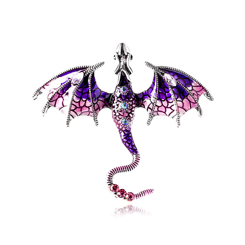 Wholesale Oil Dripping Dragon Alloy Brooch