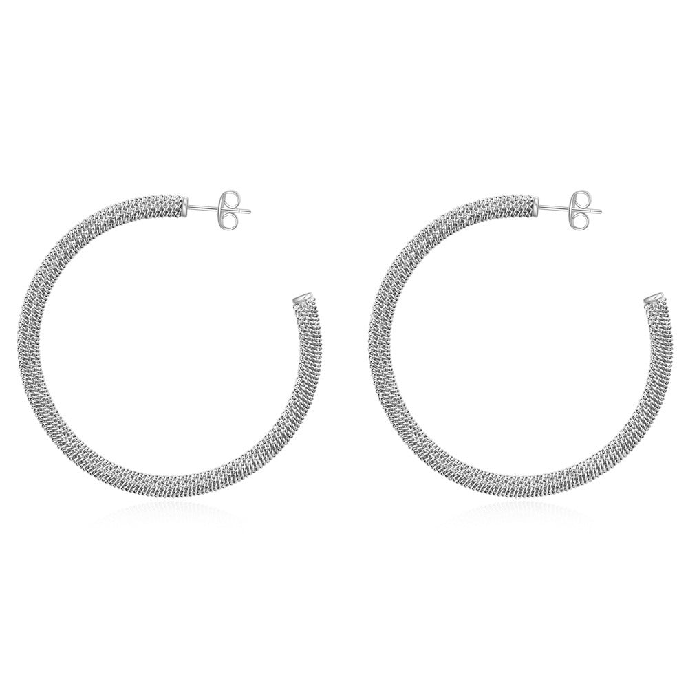 Wholesale C-shaped Stainless Steel 18K Gold Earrings with Openings