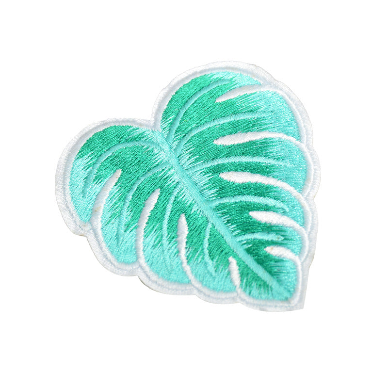 Wholesale Self Adhesive Embroidered Leaf Patches DIY Clothing Accessory Craft Supply For Bags Hats Shoes Home Decor