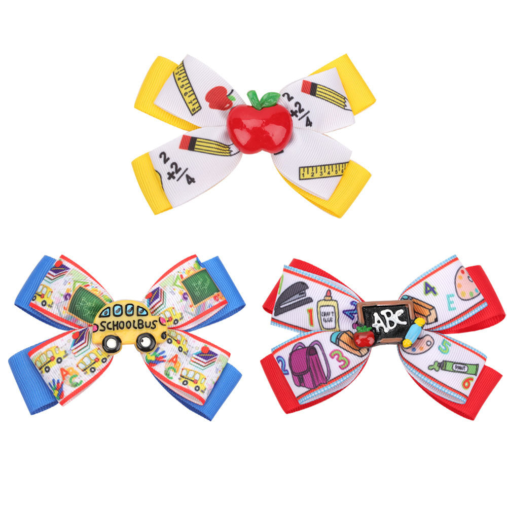 Wholesale Fabric Kids Bow Hair Clips