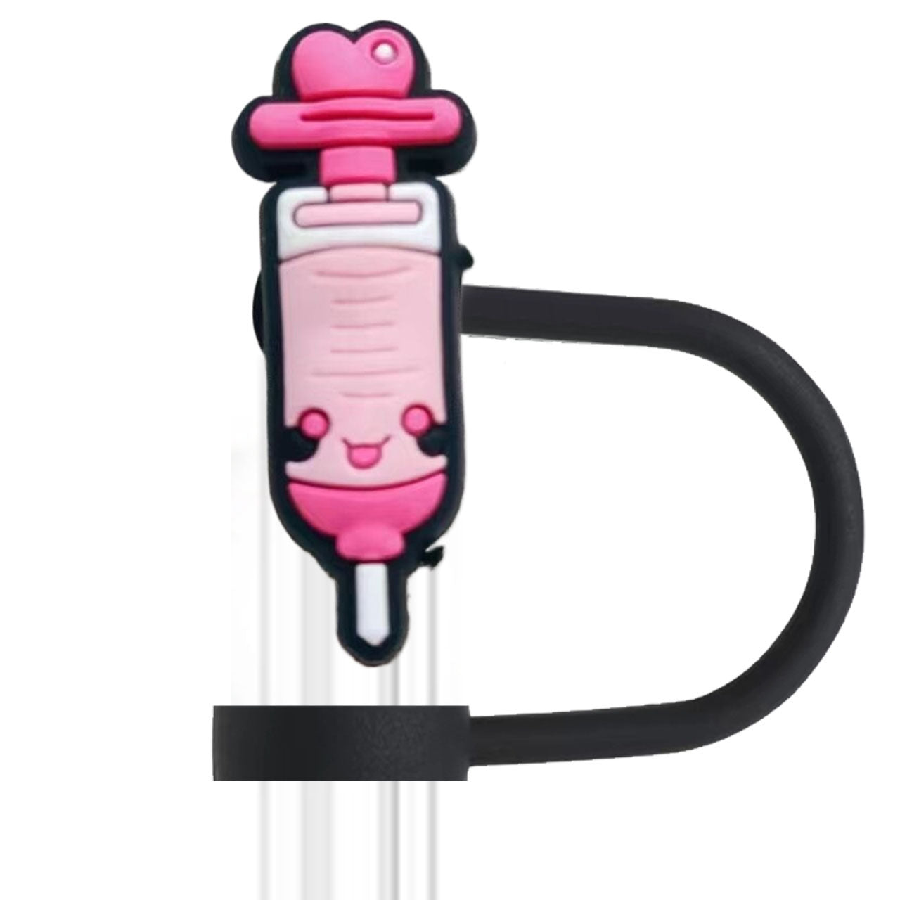 Wholesale 10pcs PVC 2-3cm Medical Series Cute Straw Cover Cup Decoration