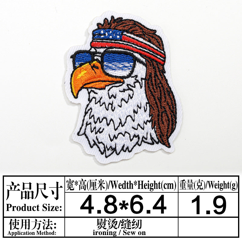 Wholesale Independence Day flag colorful and diverse embroidery DIY patches