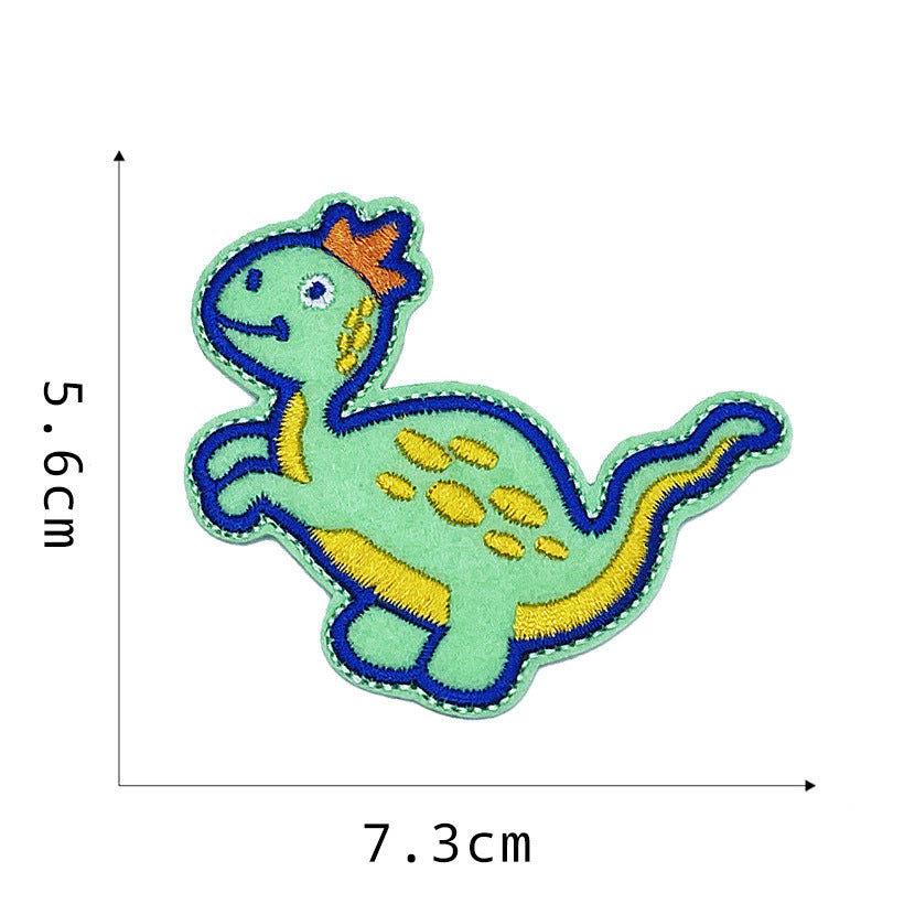 Wholesale Polyester Cartoon Embroidered Patch Iron On Dinosaur Badge For Clothing OLY Exclusive