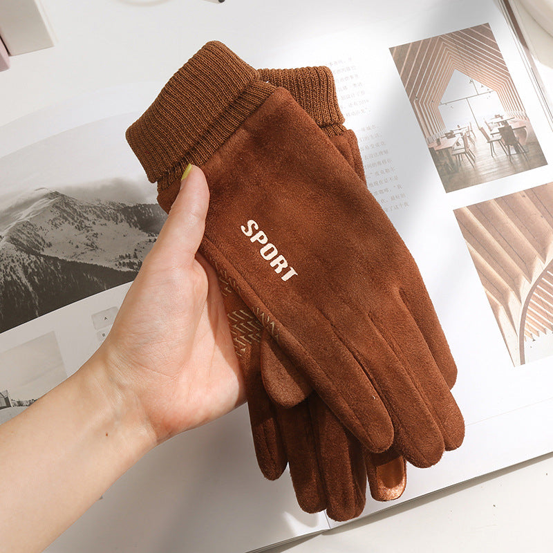 Wholesale Autumn and Winter Suede Gloves