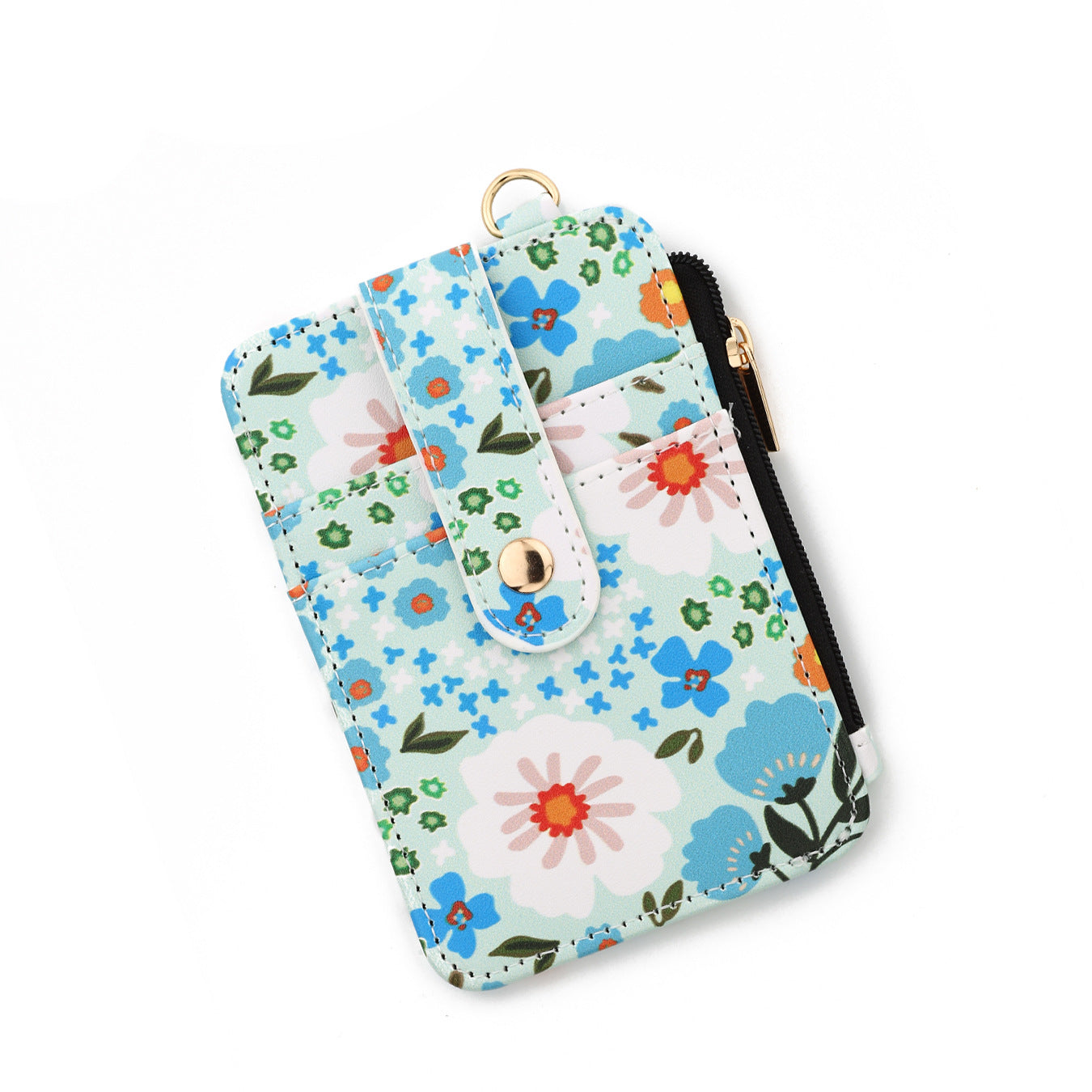 Wholesale Printed folded zipper style colorful floral coin purse