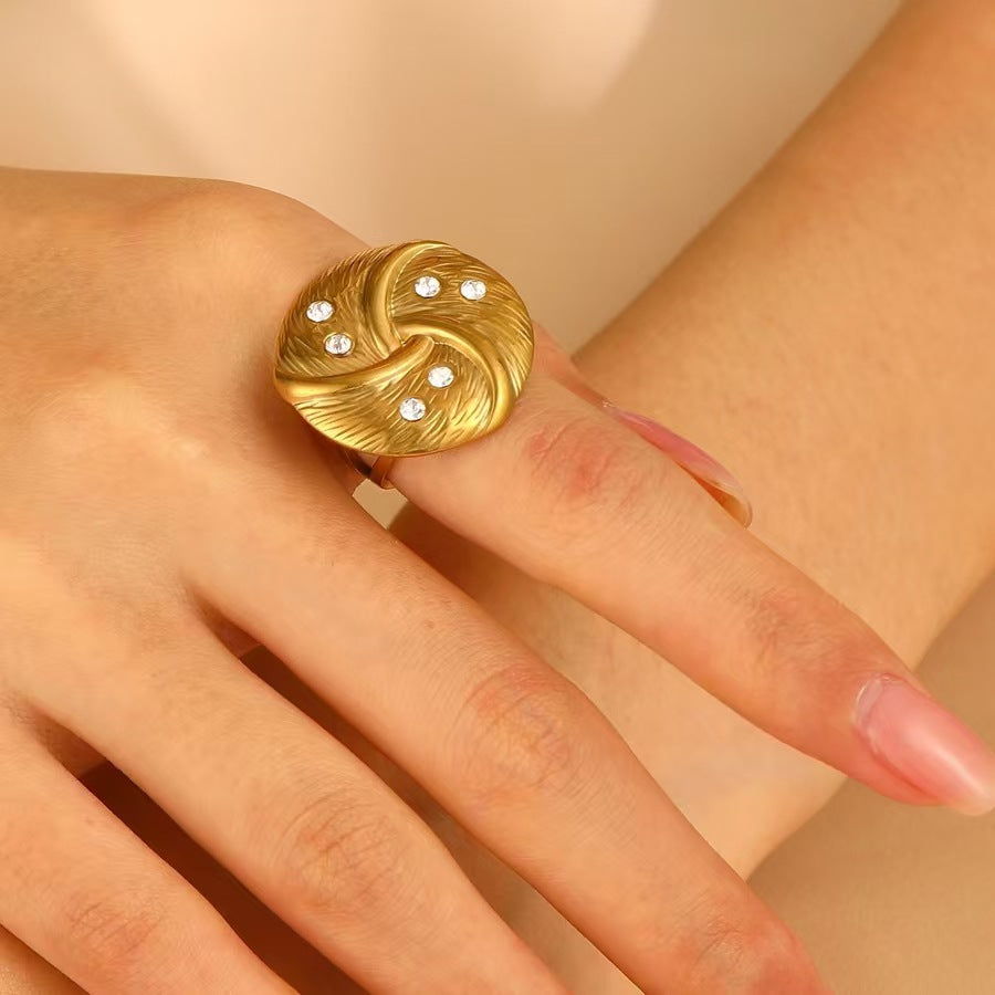 Wholesale Vintage glossy texture ring