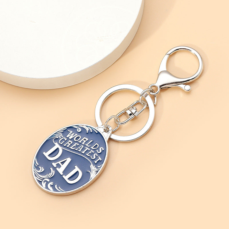 Wholesale Silicone Father's Day Mother's Day Alloy Keychain