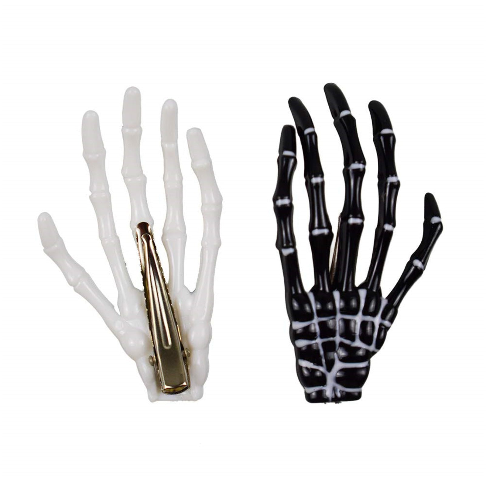 Wholesale Gothic Skeleton Hand Bone Acrylic Hair Clips