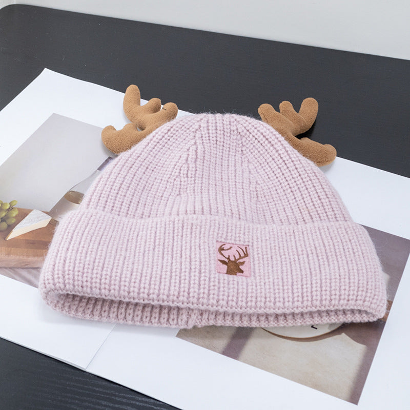 Wholesale Christmas Deer Antler Beanie