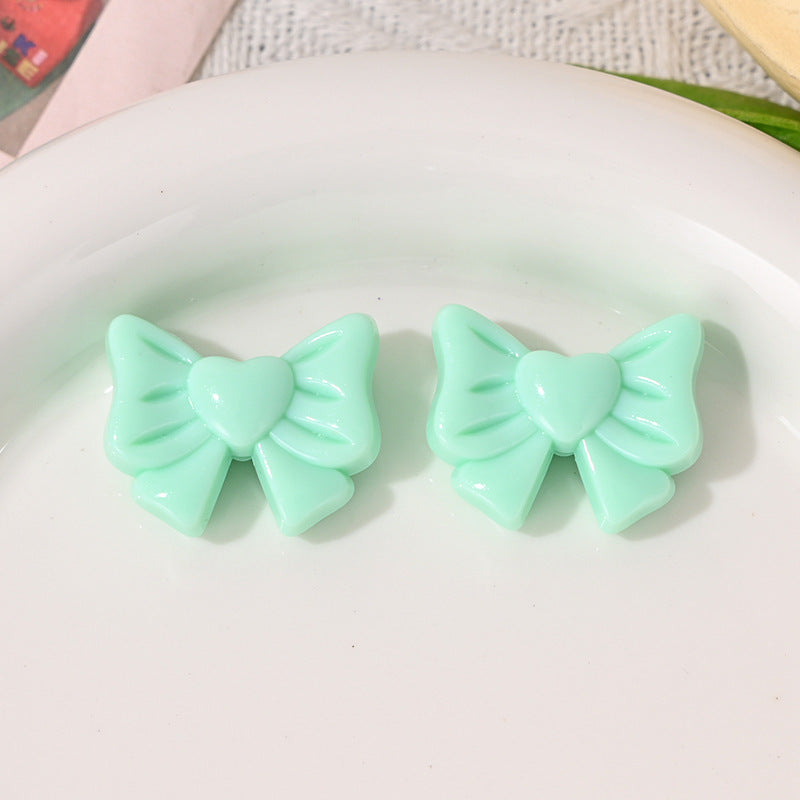 Wholesale 5pcs/pack   Candy-colored bow beads   Acrylic Beads