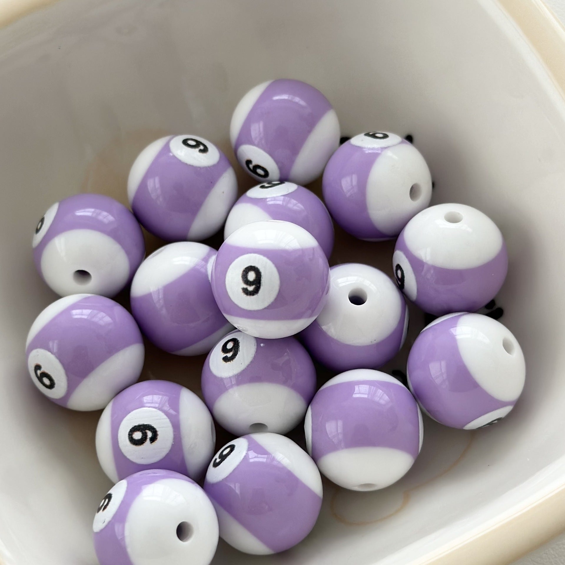 Wholesale 10PCS Billiard Beads Resin Beads Diy Beads