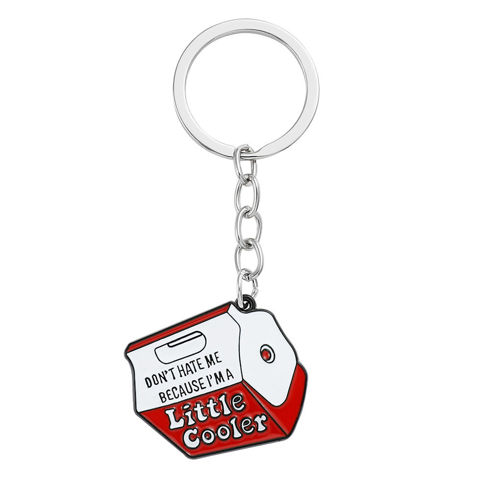 Wholesale Don’t Hate Me Because I’m Cool Fashion Personalized Letter Milk Keychain