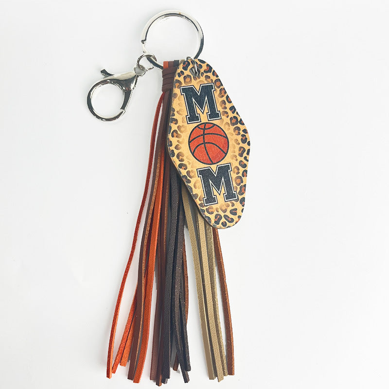 Wholesale Mother's Day Sports Baseball Football Western Tassel Keychain