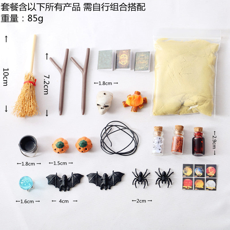 Wholesale Dollhouse1:12 doll house Halloween horror decoration set model holiday decoration accessories