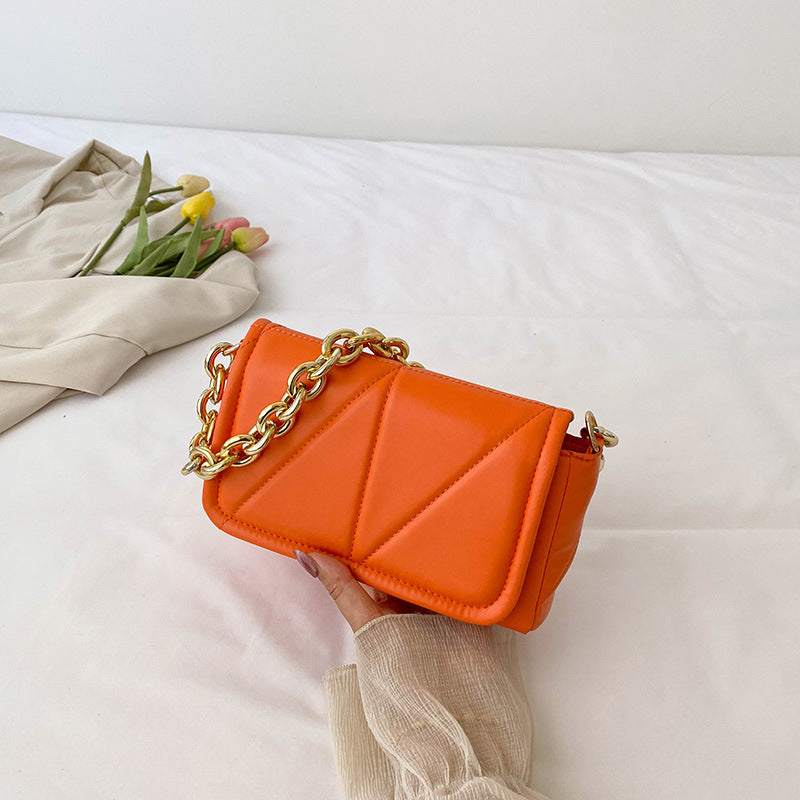 Wholesale Solid Color Casual Simple Chain Shoulder Armpit Small Square Bag