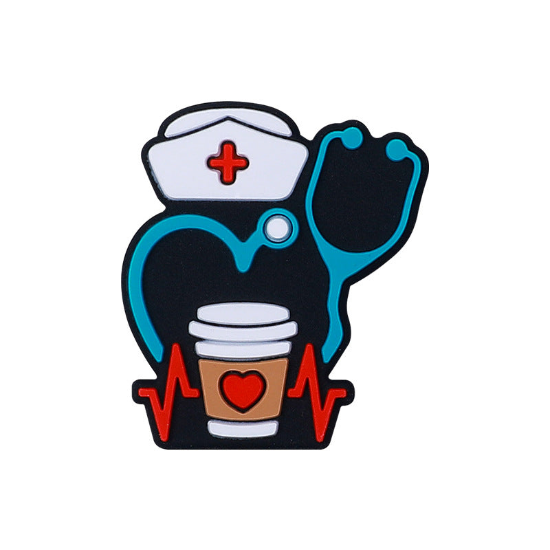 Wholesale 20pcs  Nurse' s uniform silicone beads   Focal Beads