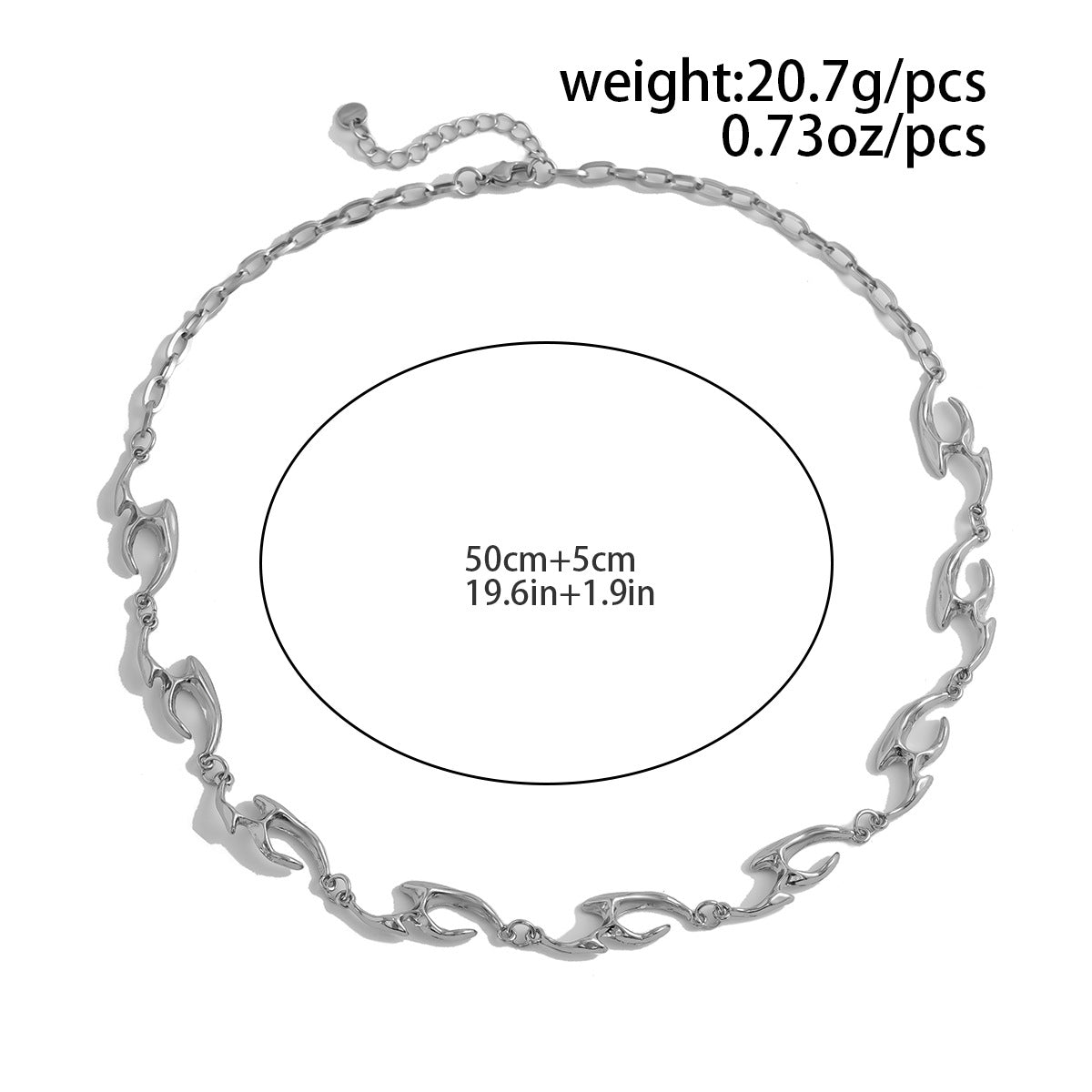 Wholesale Men's irregular necklace stainless steel clavicle chain