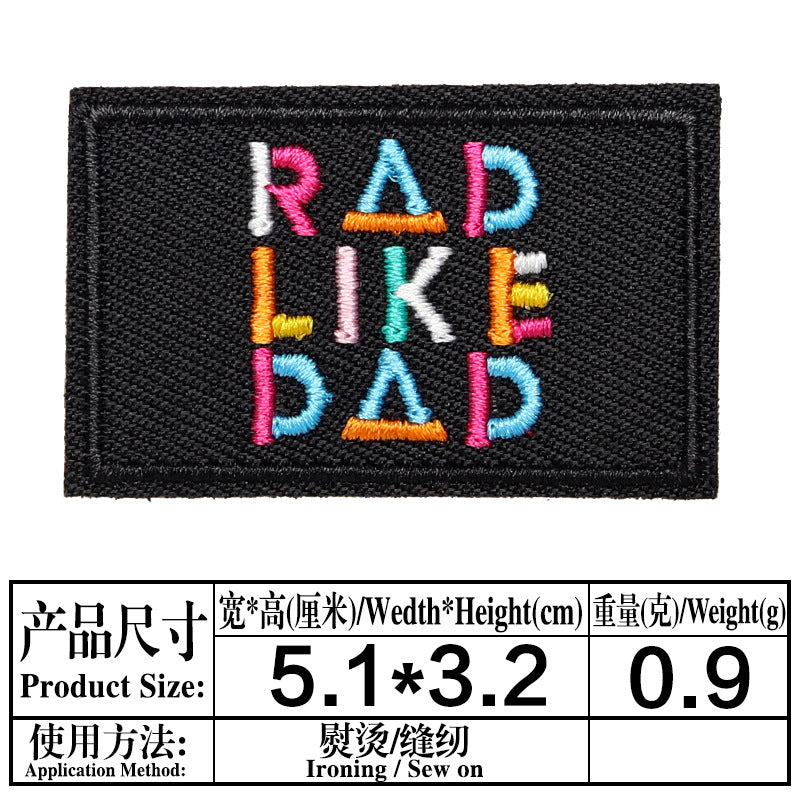 Wholesale Trendy Embroidered Letter Patches Set Of 4 Black Twill Badges For Clothing Decorative Resale Accessory