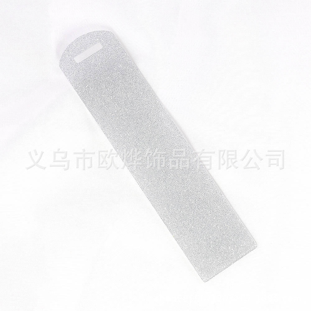 Wholesale 10pcs New Blank Glitter Acrylic Bookmark Di Pendant Card Bookmark