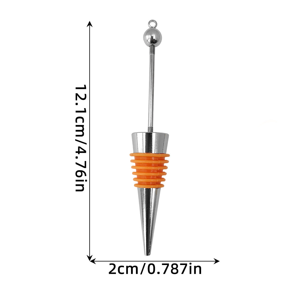 Wholesale DIY long rod cylindrical wine stopper with colored leather ring and colored wine stopper