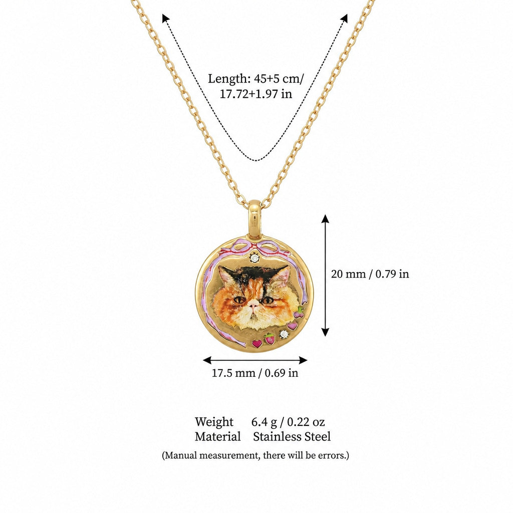 Wholesale Electroplated Stainless Steel Hand Painted Flower Heart Pendant Necklace Trendy Fashion Accessory For Casual Party And Boutique Resale