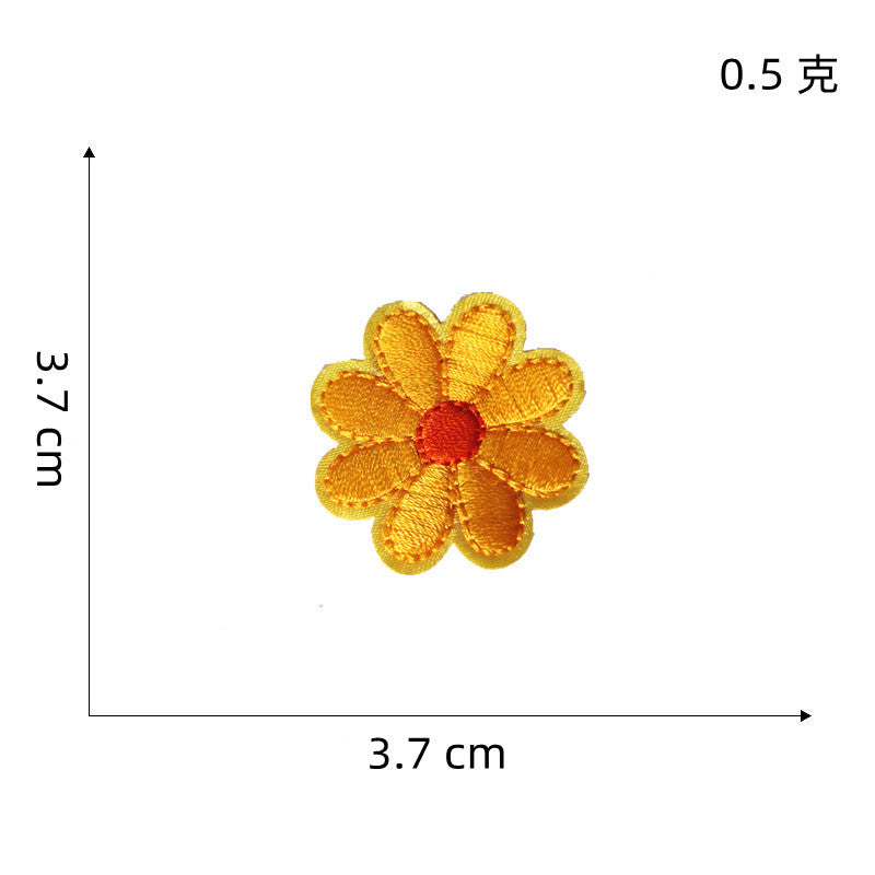 Wholesale Polyester Embroidered Flower Patches Cartoon Bee Sunflower DIY Clothing Decor Resale Accessory