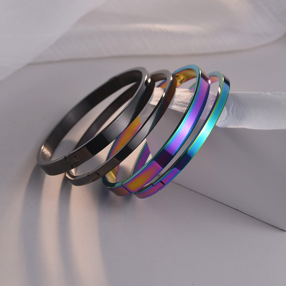 Wholesale 4mm6mm Wide Gold Plated Stainless Steel Bracelet