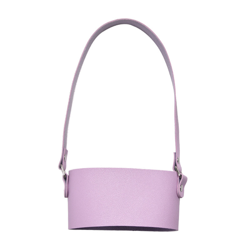 Wholesale Portable Cup Cover Thickened Accessories Portable Leather Anti-slip Cup Cover