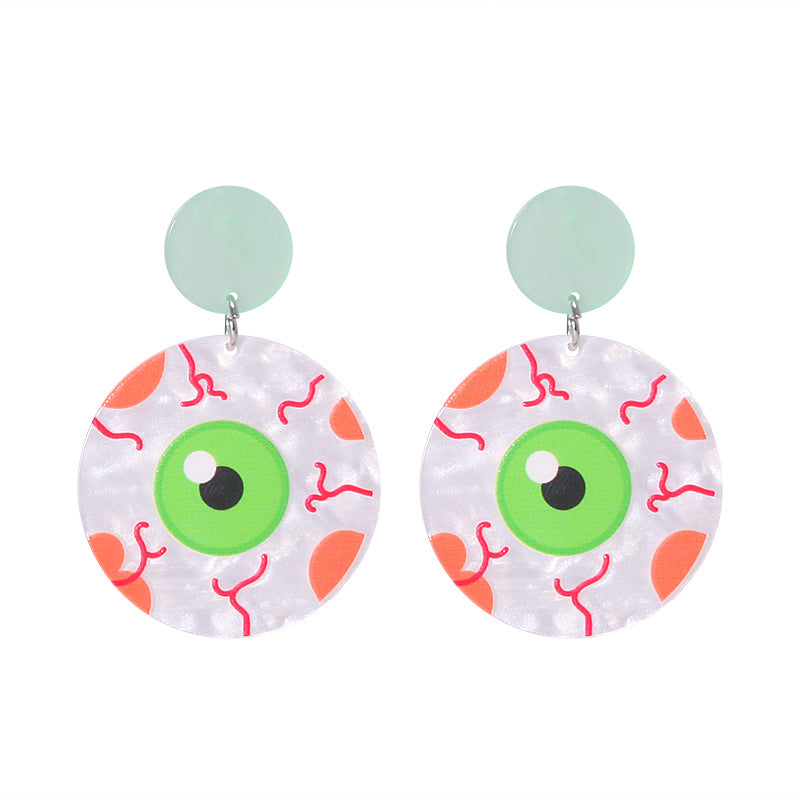 Wholesale  Acrylic Pumpkin Ghost Skull Drop Earrings For Women Party Wear Jewelry Accessory Gift Boutique Resale