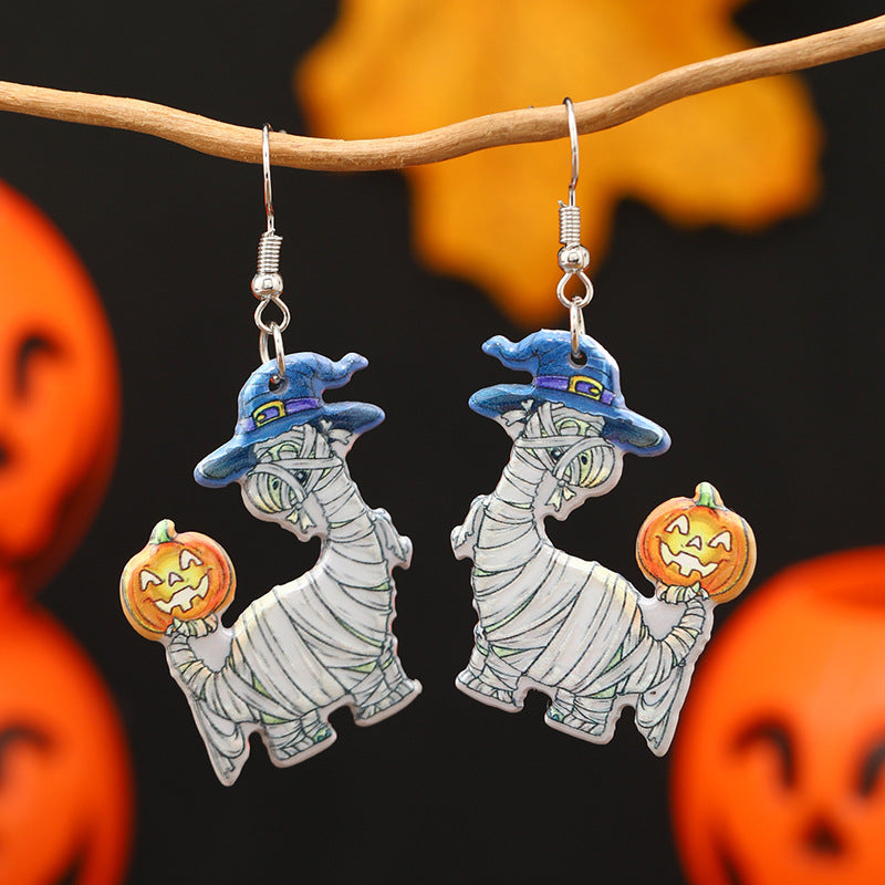 Wholesale  Pumpkin Ghost Sweet Cool Style Acrylic Earrings