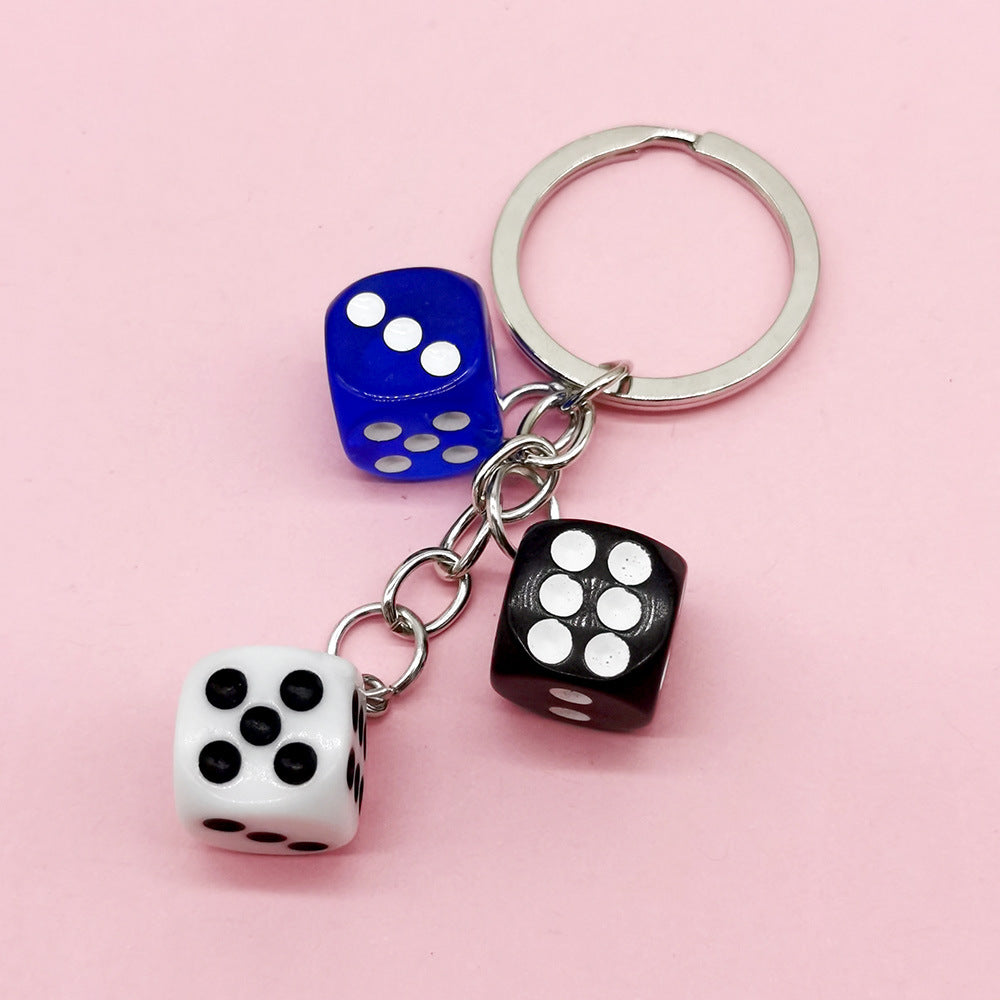 Wholesale Resin Colored Dice Keychain Pendants