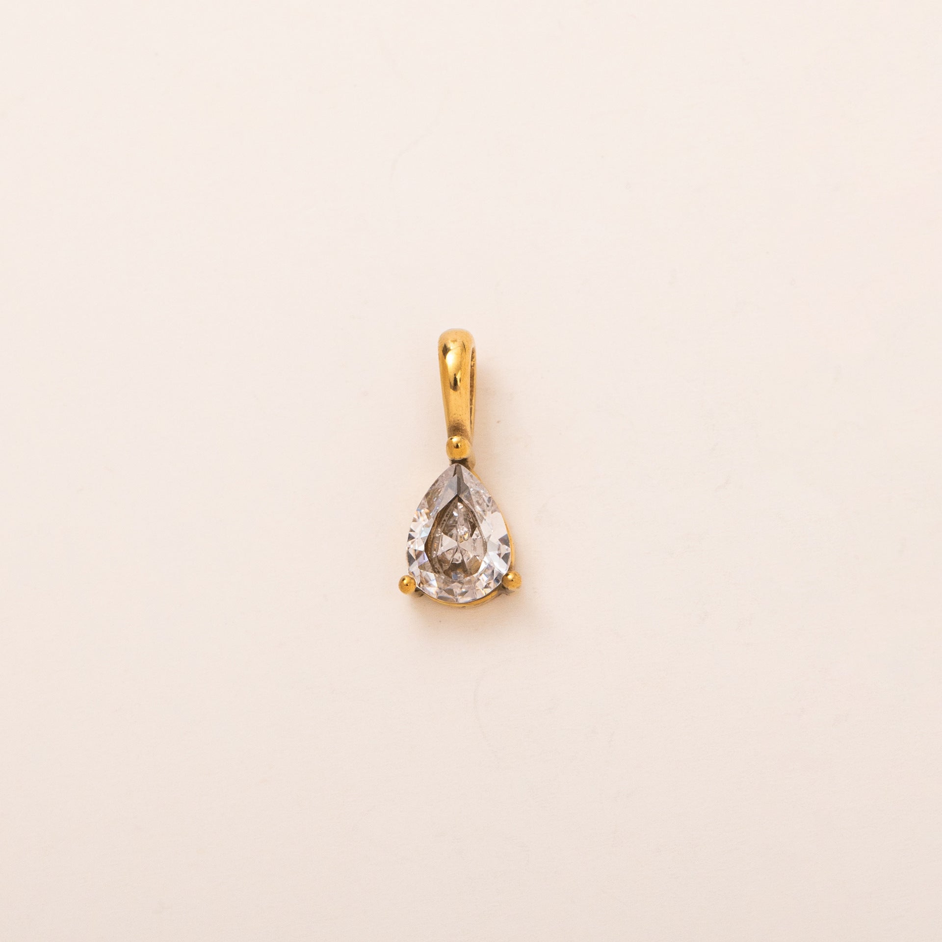 Wholesale Titanium Steel January Birthstone Drop Pendant Necklace 18K Gold Tone Stylish Jewelry Accessory For Gift And Daily Wear
