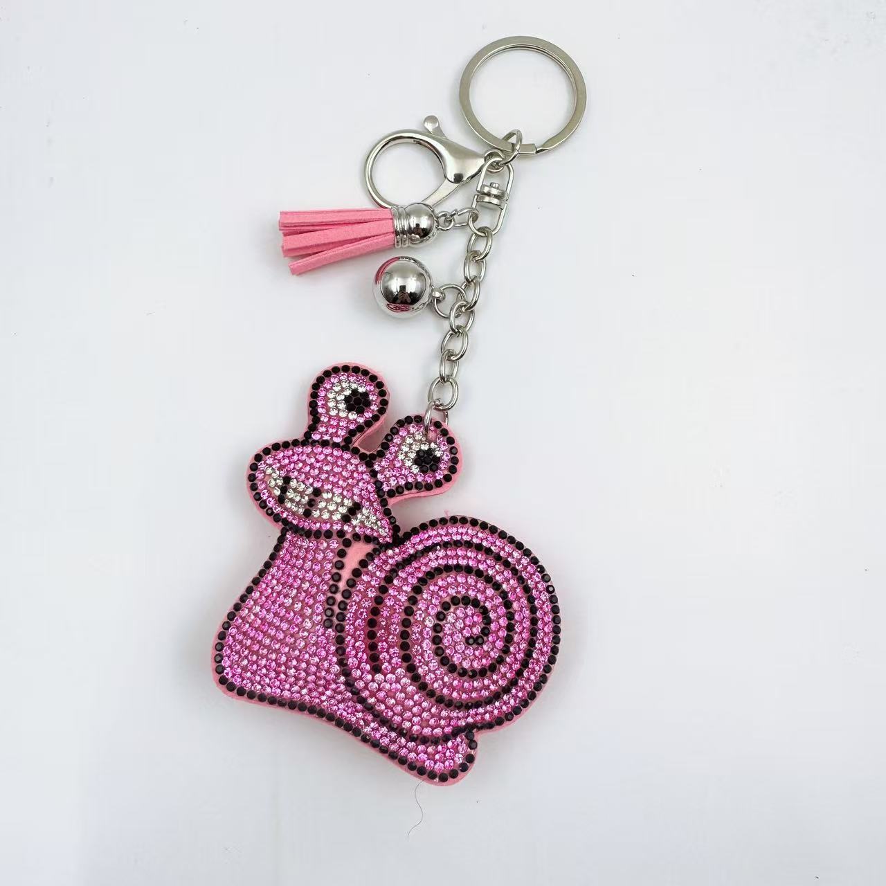 Wholesale Cartoon Snail Rhinestone Keychain Trendy Gift For Bag Pendant And Car Keys