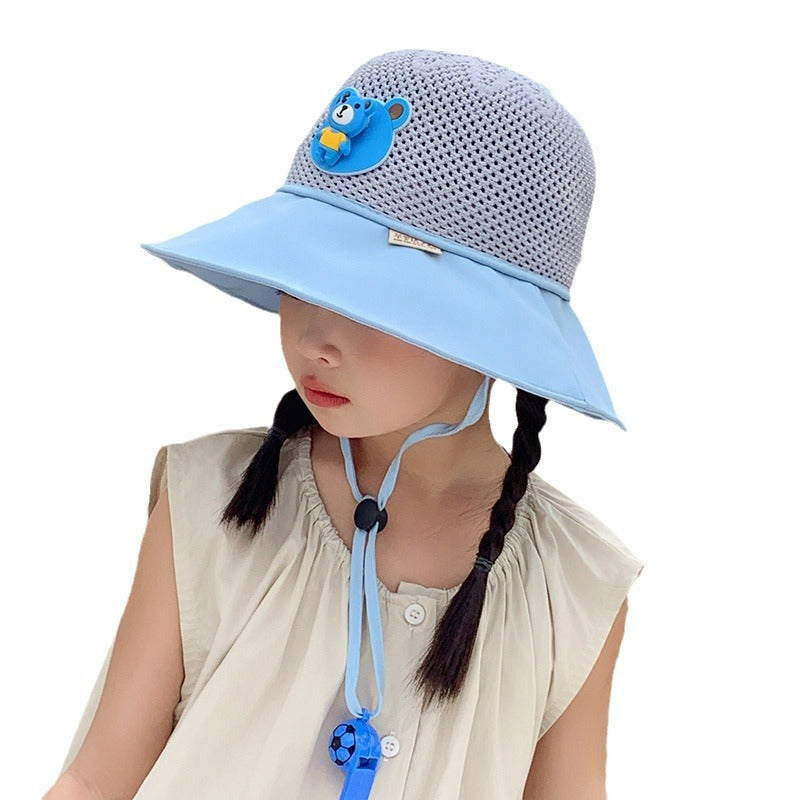 Wholesale Children's Sun Protection Wide Brim Bucket Hat