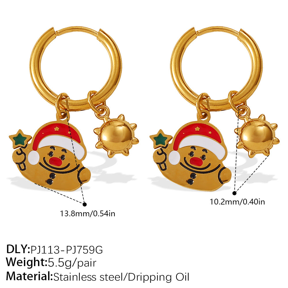 Wholesale Christmas series gingerbread  earrings