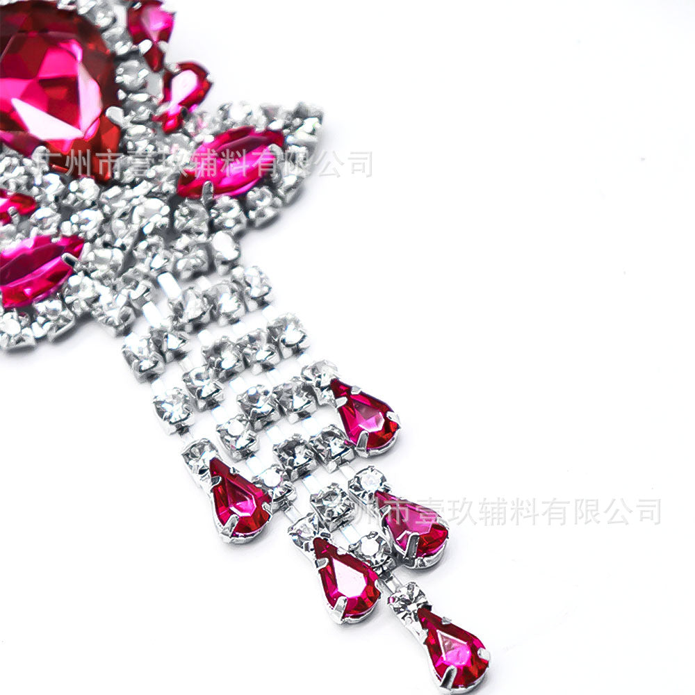 Wholesale 5. 5CM Waterdrop Diamond Crystal Tassel DIY Patches