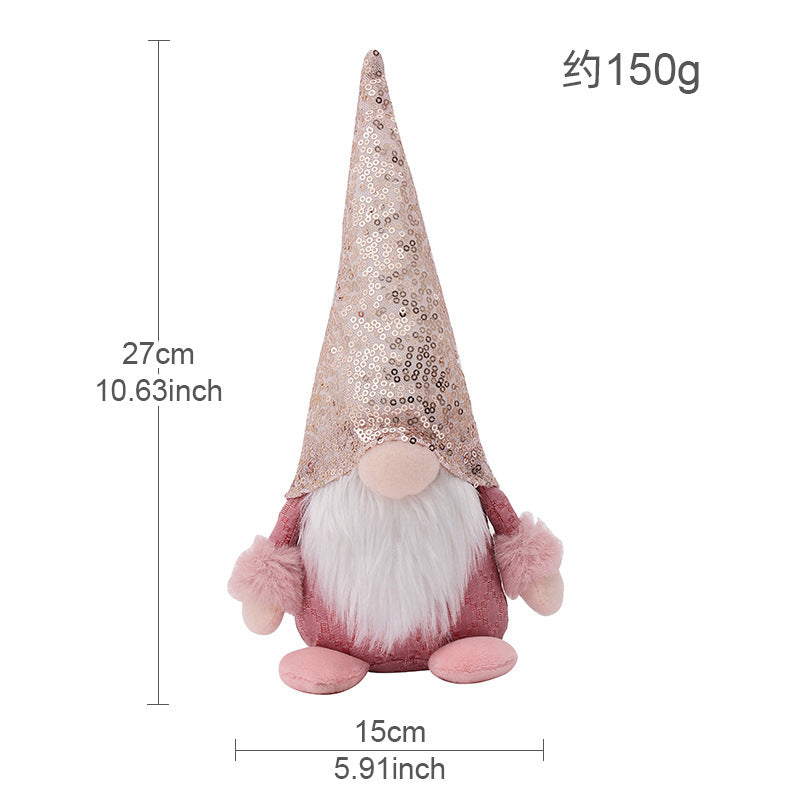 Wholesale Christmas Doll Knitted Pointed Hat Sitting Decoration