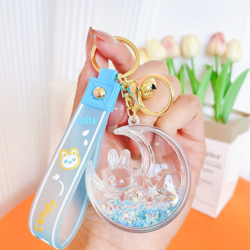 Llaveros acrílicos de conejo luna al por mayor