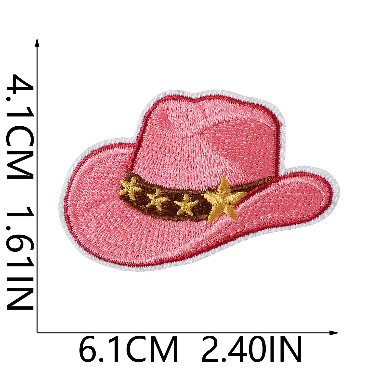 Wholesale Polyester Thread Embroidered Western Cowboy Patch With Heart Design For Jeans Hats DIY Clothing Accessory