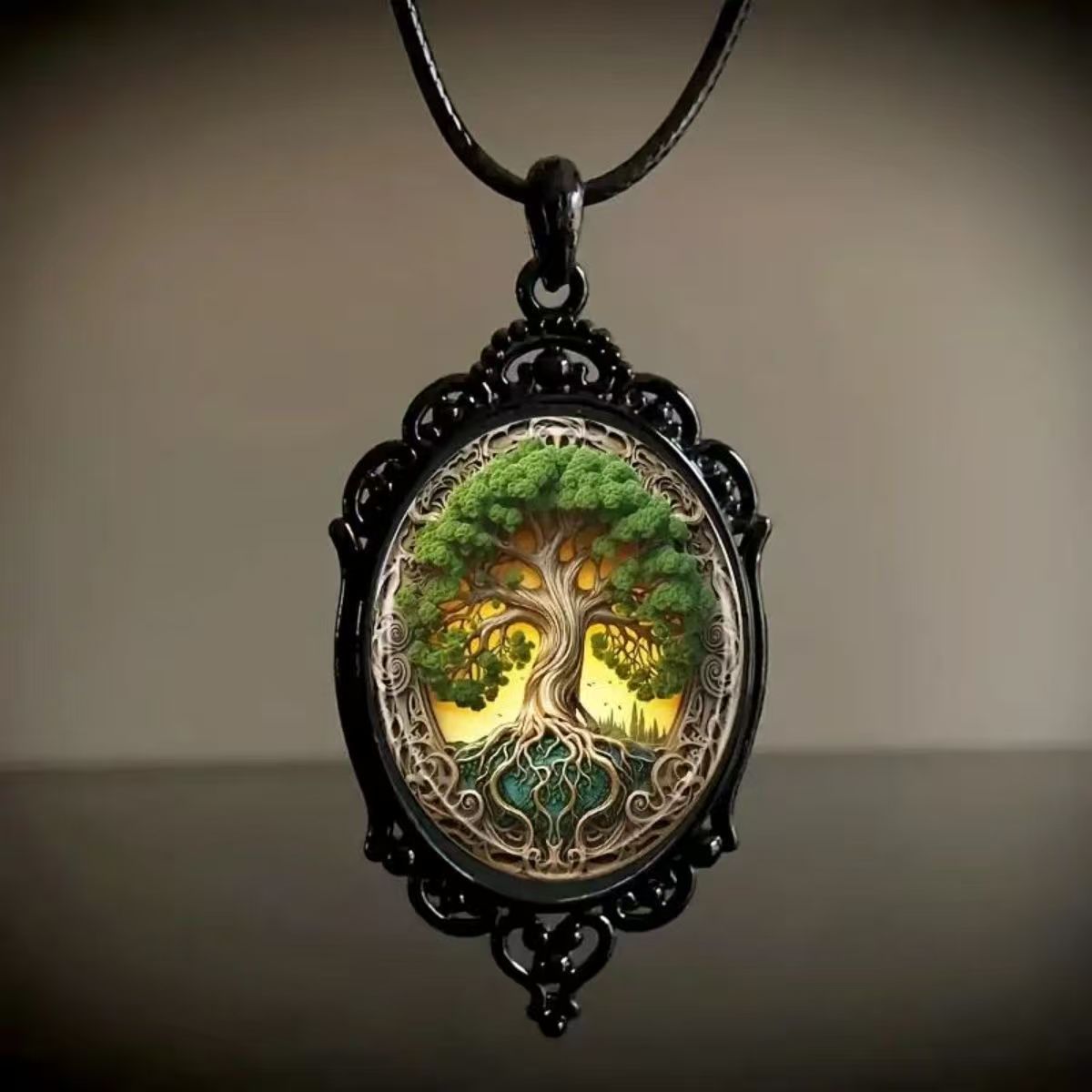 Wholesale Vintage Gothic Crow Cross Witch Halloween Necklace