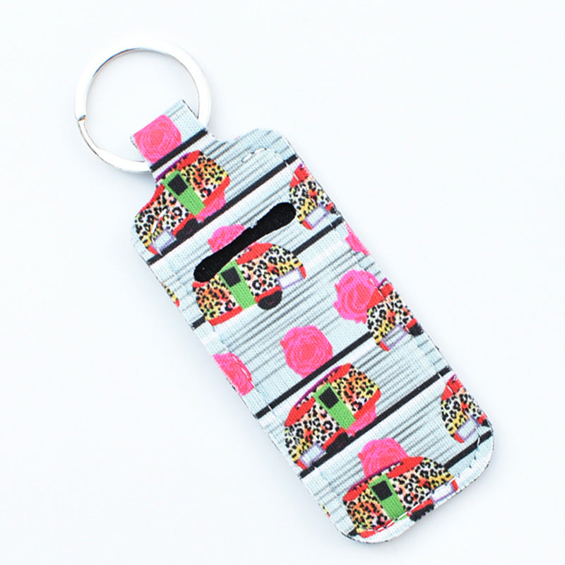 Wholesale Cactus Leopard Print Rose Flower Lipstick Set Keychain