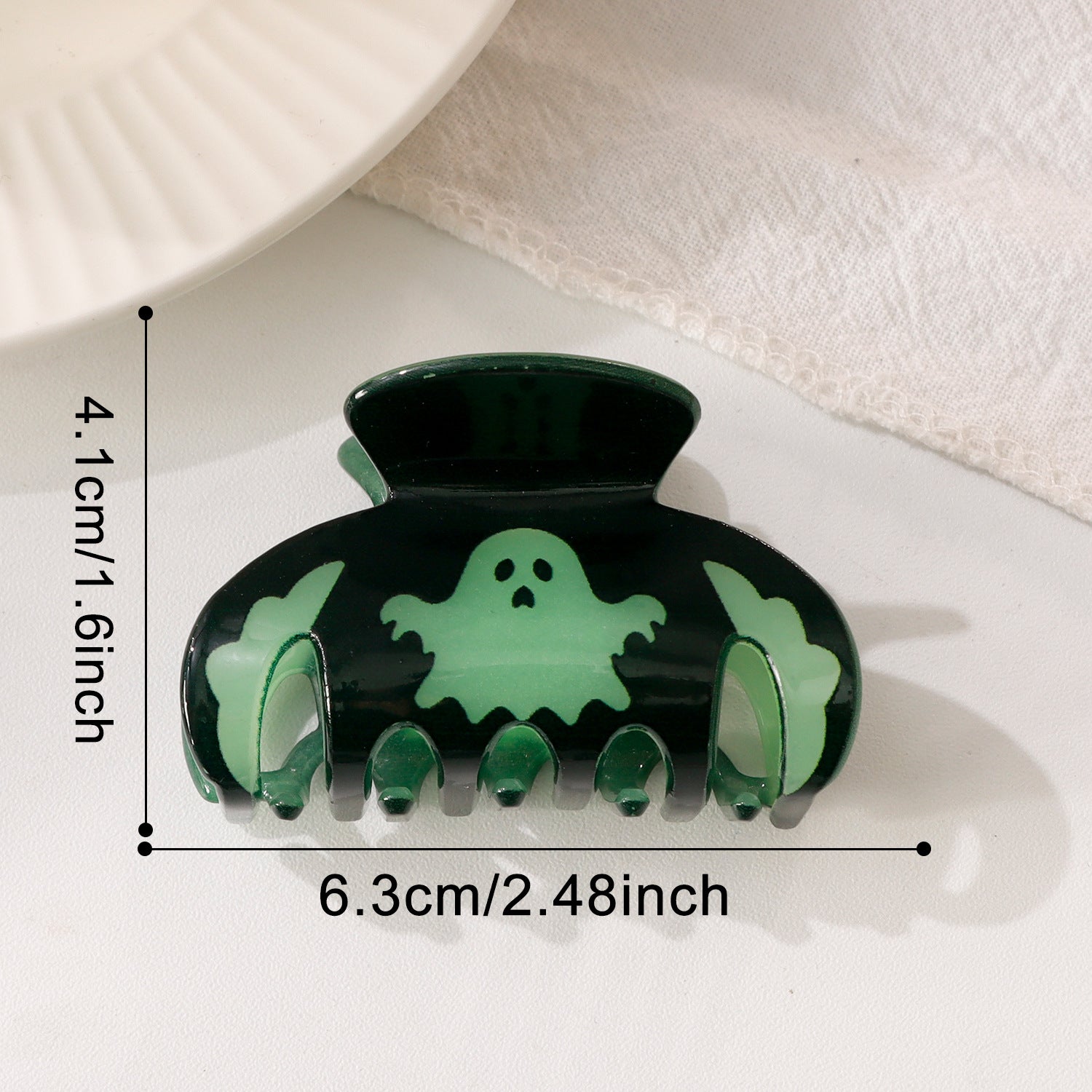 Wholesale Glow In The Dark Pumpkin Skull Acrylic Hair Claw Clip Funny  Party Hair Accessory For Women