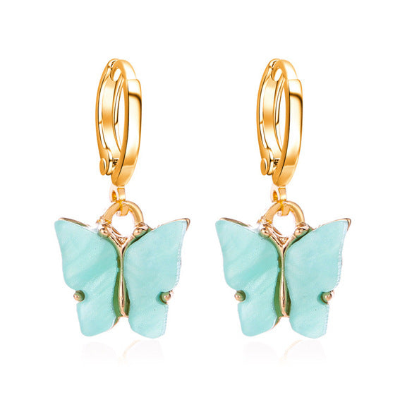 Wholesale Colorful Acrylic Butterfly Earrings
