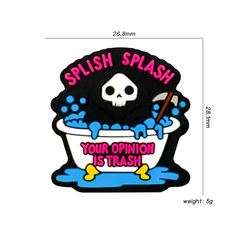 Wholesale 10pcs/pack Skull Beads DIY Silicone Focus Beads