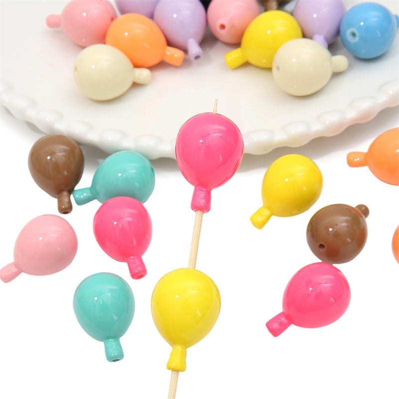 Wholesale Acrylic Solid Color Through Hole Balloon Beads