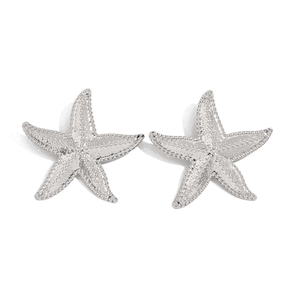 Wholesale Exaggerated conch and starfish earrings
