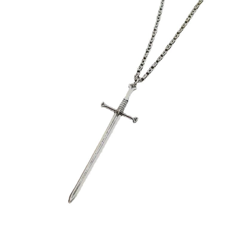 Wholesale Gothic Sword Bronze Retro Punk Necklace