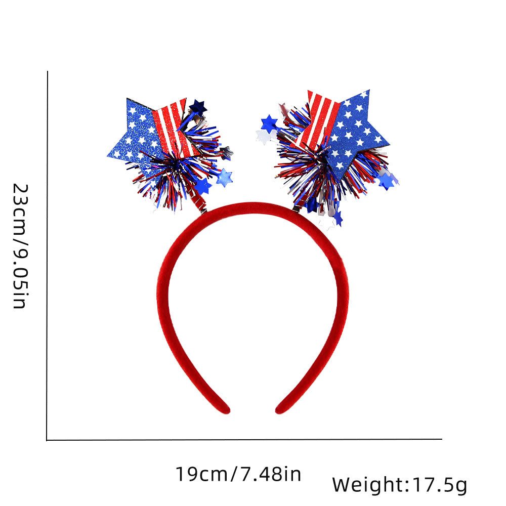 Wholesale Independence Day Flag Plastic Headband