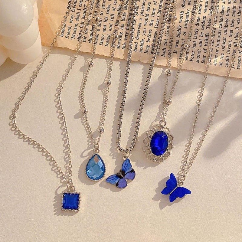 Wholesale Butterfly Heart Diamond Necklace