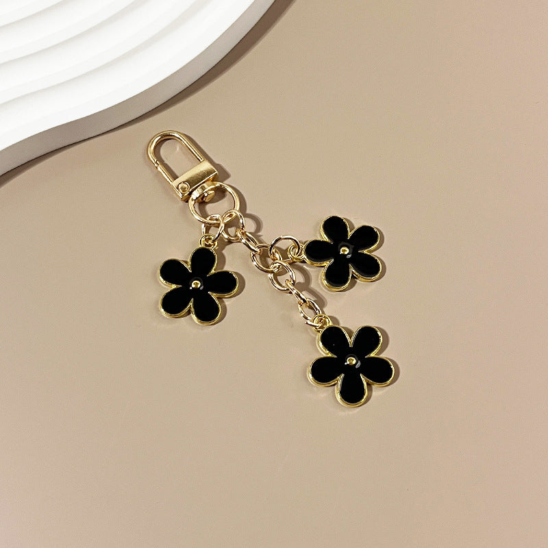 Wholesale color flower keychain creative bag pendant